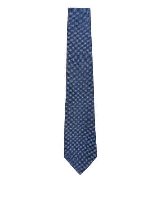 Kiton Blue Polka-Dot Silk Tie for men