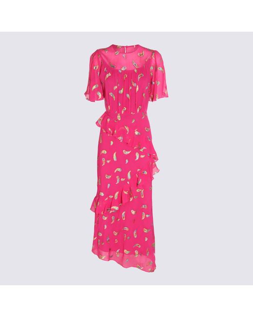 Saloni Pink Silk Blend Dress