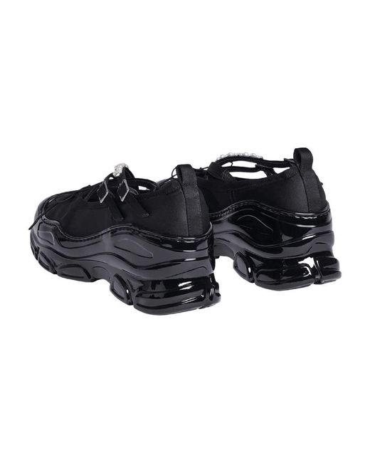 Simone Rocha Black Classic Criss Cross Tracker Sneakers