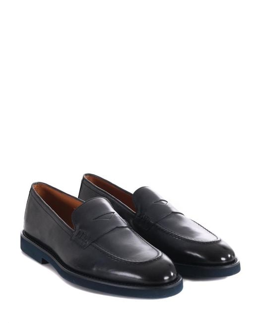 Doucal's Gray Flat Shoes for men