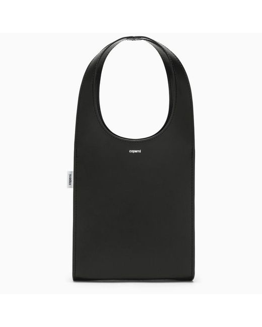 Coperni Micro Swipe Tote Bag Black Leather