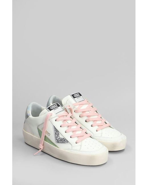 4b12 White Kyle Sneakers