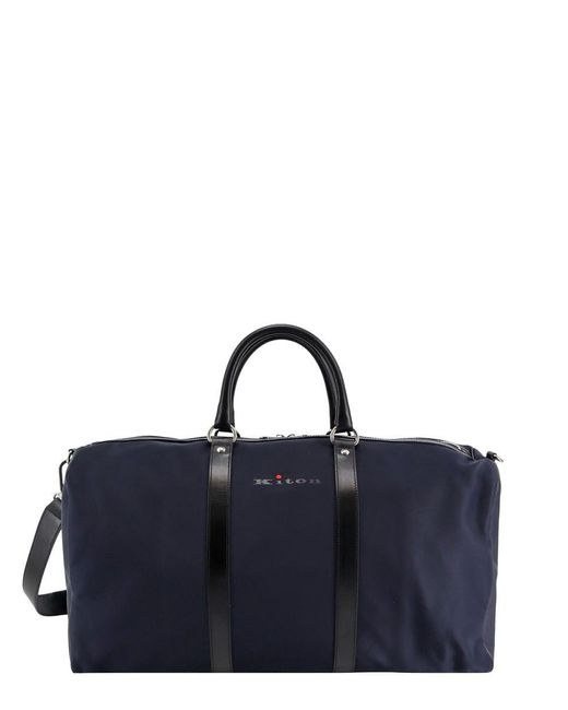 Kiton Blue Duffle Bag for men