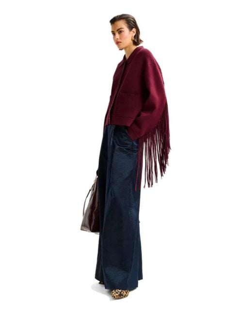 Essentiel Antwerp Red Istern Burgundy Cardigan