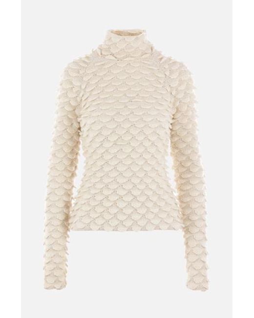 Bottega Veneta White Sweaters