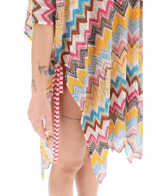 Missoni Multicolor Knit Poncho Cover-Up