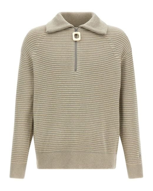 J.W. Anderson Gray Half Zip Sweater for men
