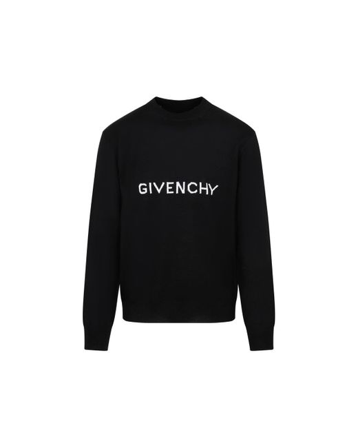 Givenchy Black Archetype Crewneck Sweater for men