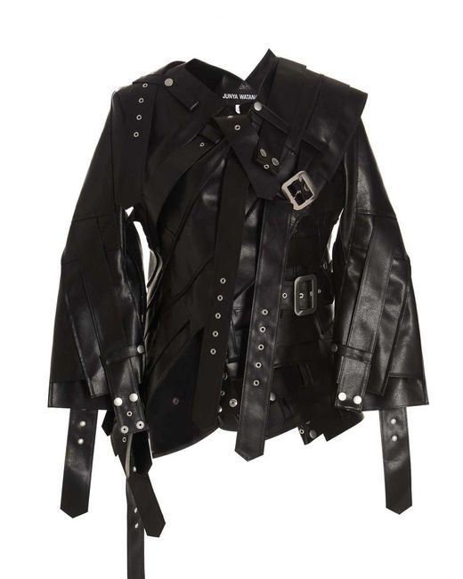 Junya Watanabe Black Biker Leather Jacket