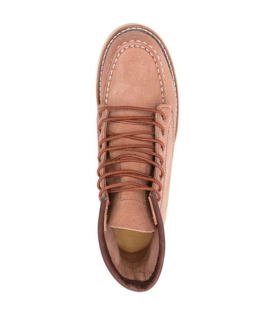 Red Wing Pink Wing Shoes Classic Moc Leather Ankle Boots