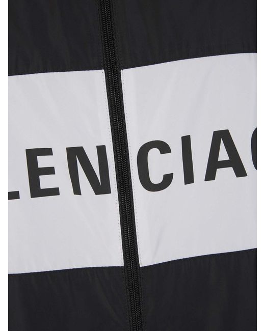 Balenciaga Black Logo Technical Jacket for men