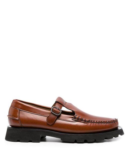 Hereu Brown Alber Leather Loafers for men