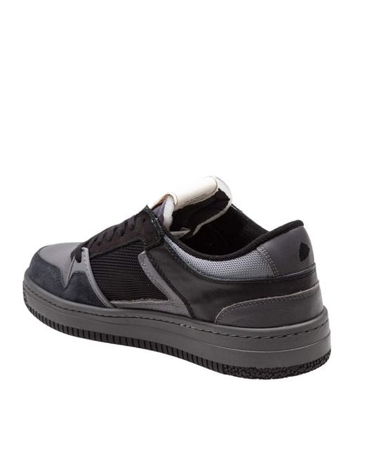 Philippe Model Black Low-Top Calfskin And Suede Sneaker for men
