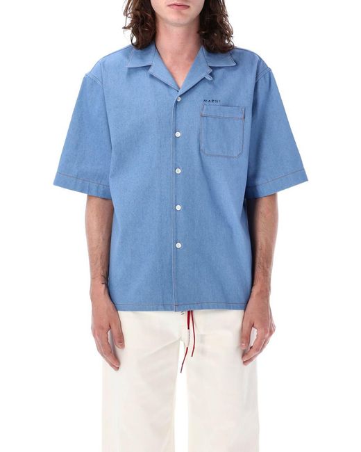 Marni Blue Shirt S/S for men
