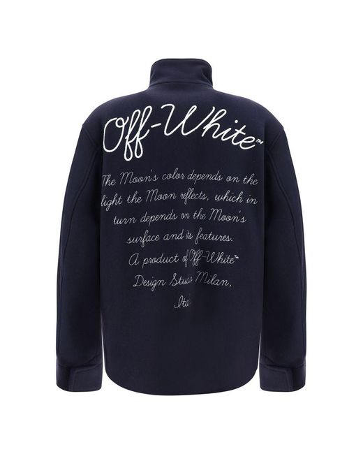 Off-White c/o Virgil Abloh Black Moon Phase Varsity Field Jacket For for men
