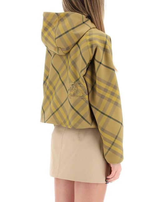 Burberry Green "Cropped Check Jacket"