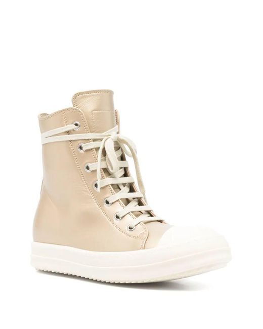 Rick Owens Natural High-top Sneakers