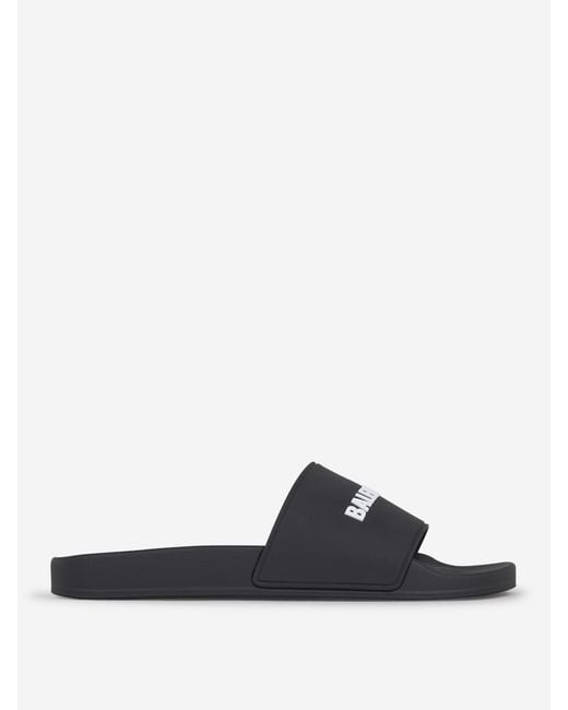 Balenciaga White Pool Slide Flip Flops for men