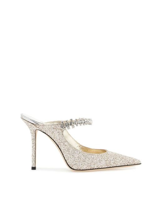 Jimmy Choo Metallic Bing 100 Glitter Fabric M