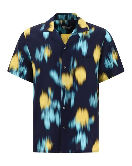 Lanvin Blue Printed Shirt for men
