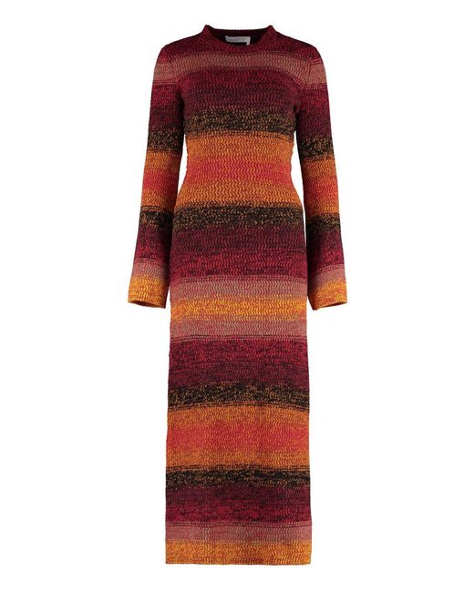 Chloé Red Cashmere Sweater-dress