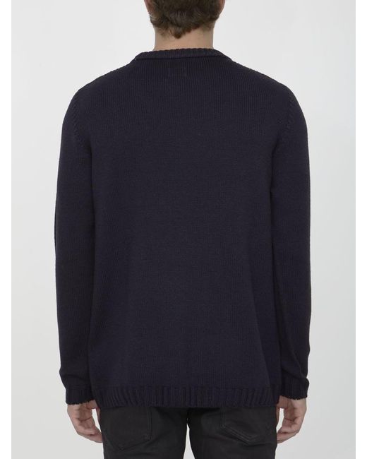 C.P. Company Blue Merino Wool Jumper for Men | Lyst