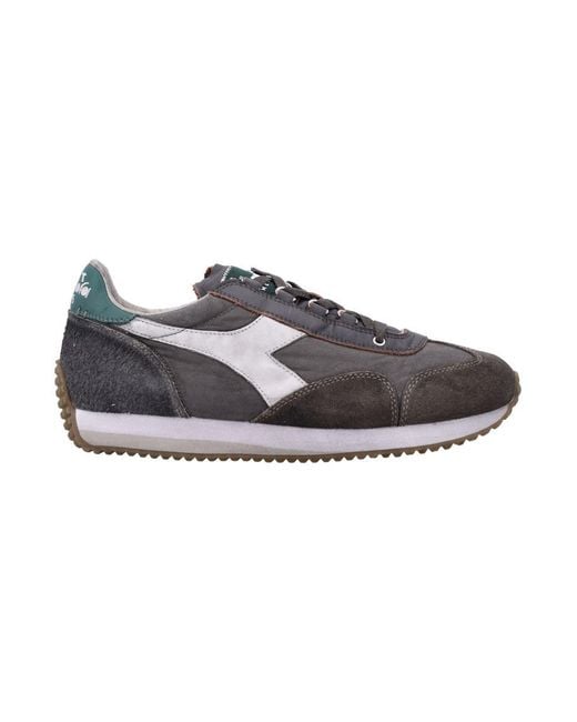 Diadora Gray Equipe Dirty Stone Wash Evo Sneakers