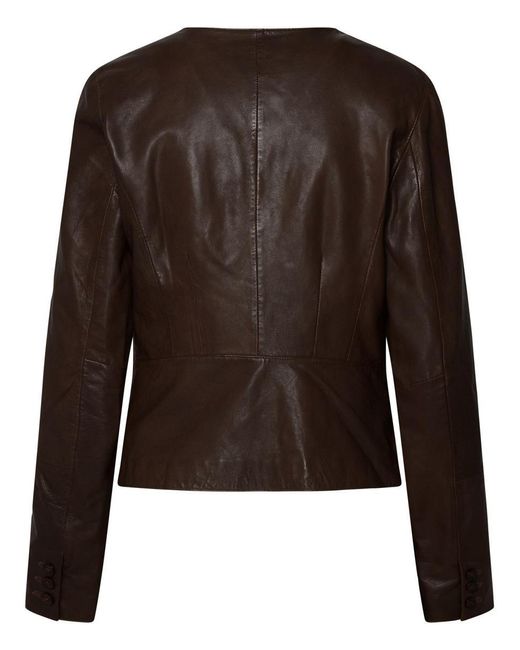Bully Black Brown Leather Jacket