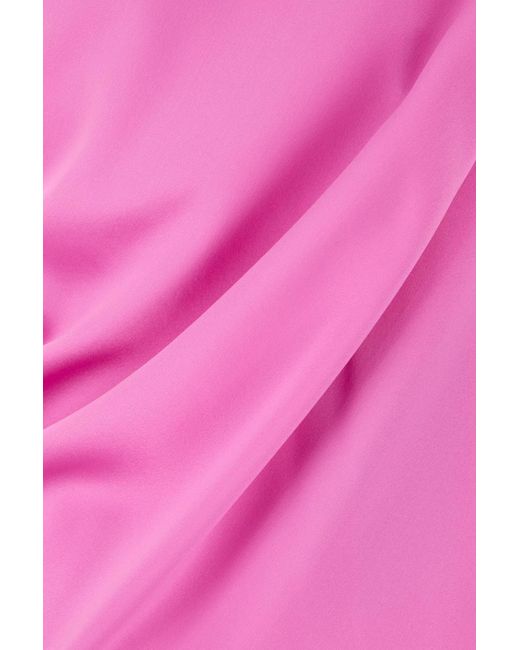 Max Mara Pink Satin Long Dress