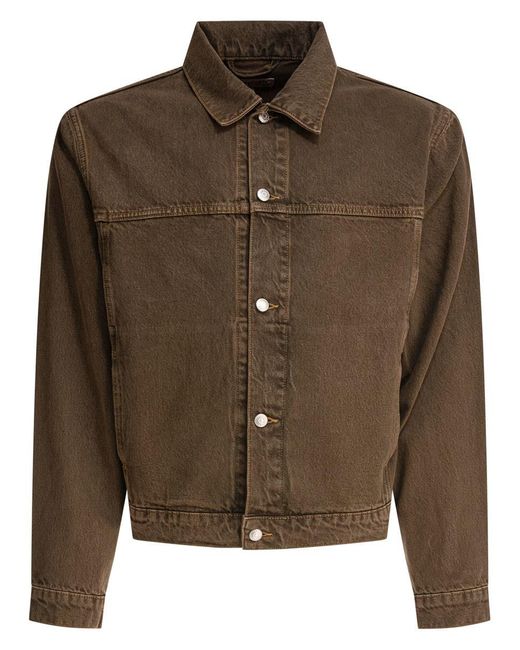 Stussy Green Denim "Trucker" Jacket for men