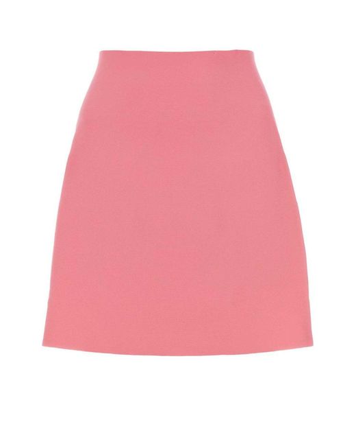 Jil Sander Pink Polyester Mini Skirt