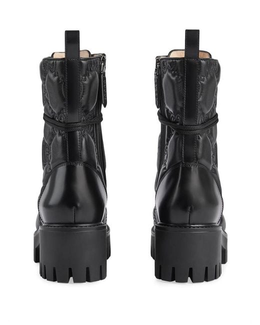 Gucci Black Leather Boot Shoes