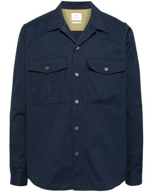PS by Paul Smith Blue Utility Shirt for men