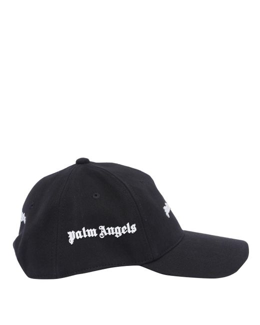 Palm Angels Black Embroidered-logo Baseball Cap for men