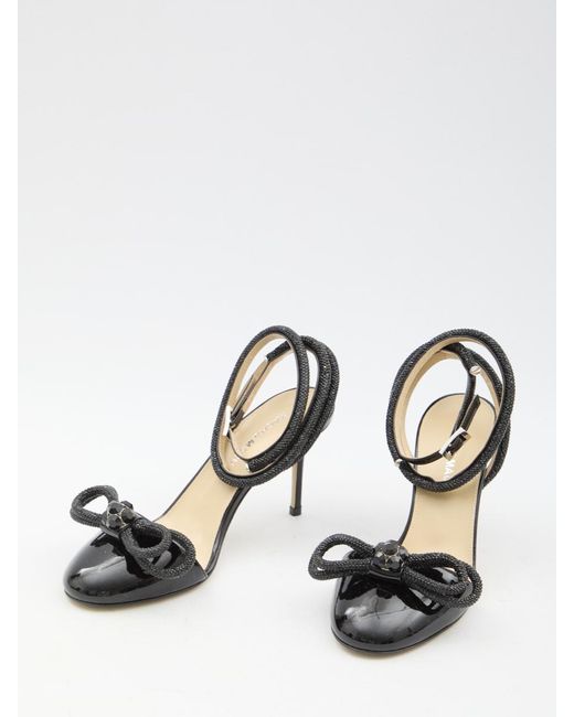 Mach & Mach Metallic Mach&Mach Double Bow Closed Toe Sandals