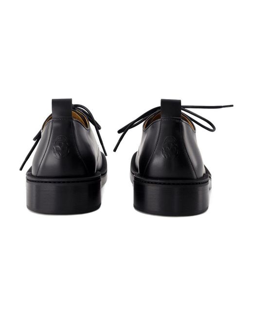 Alexander McQueen Black Lace Up Derbies for men
