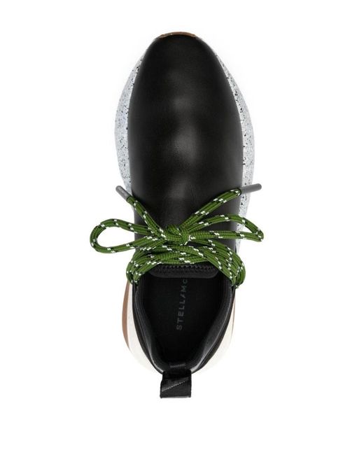 Stella McCartney Green Faux-Leather Panelled Sneakers