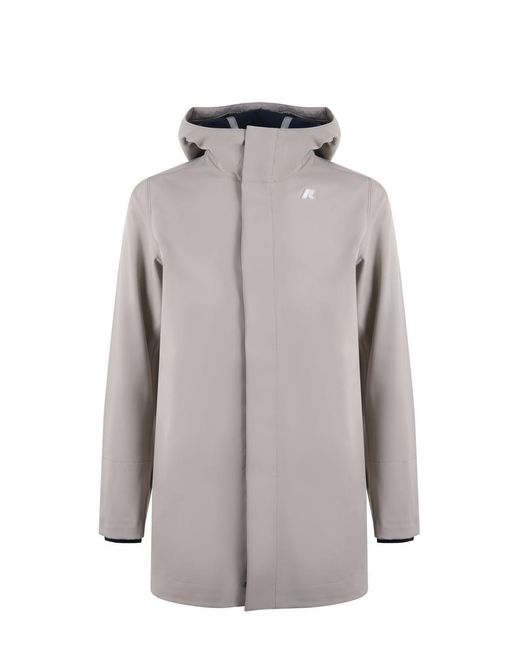 K-Way Gray 3-Layer Nylon Jacket for men