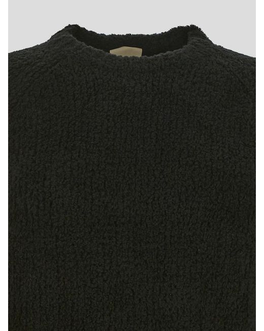 C P Company Black Dark Wool Blend Sweater for men