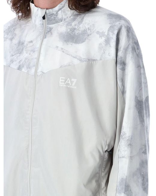 EA7 Gray Dynamic Athlete Printed Tracksuit for men