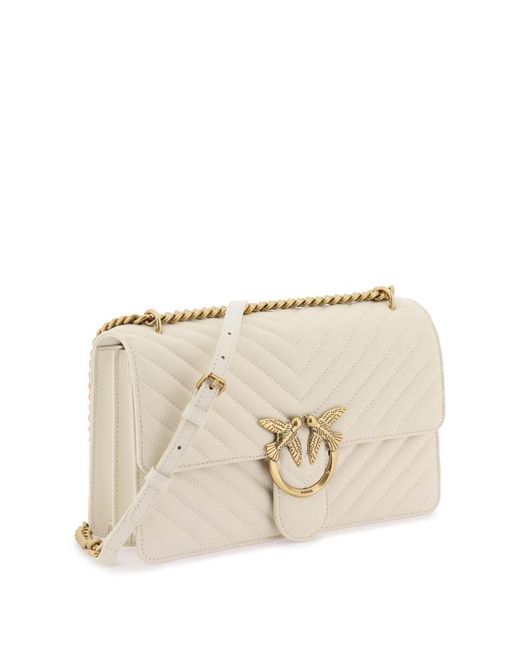Pinko Natural Chevron Quilted 'classic Love Bag One'