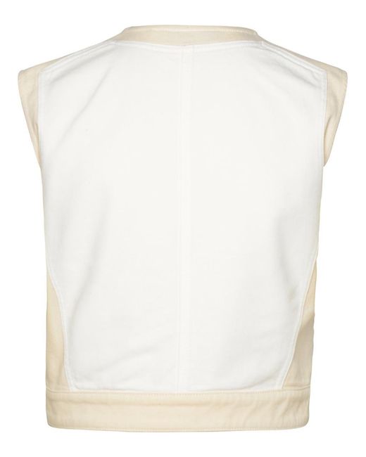 Sportmax White 'Ascent' Cotton Vest