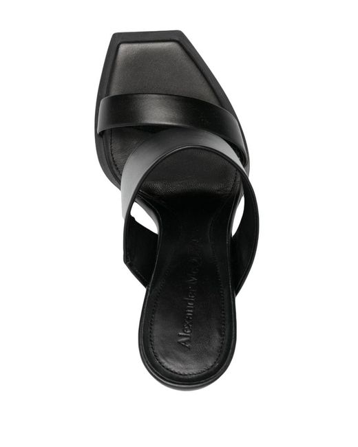 Alexander McQueen Black Shard 115mm Wedge Sandals