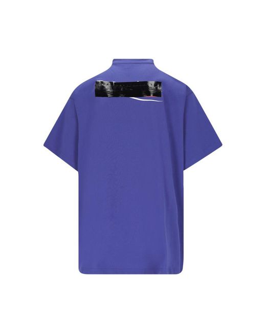 Balenciaga Blue 'gaffer' T-shirt for men
