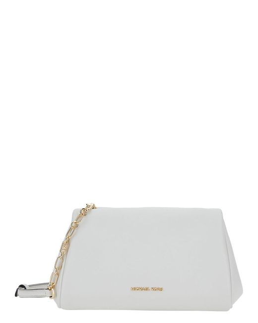 Michael Kors White Pouch With Logo Detail