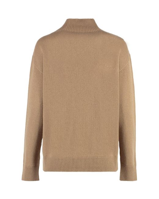 Max Mara Natural Cashmere Turtleneck Sweater