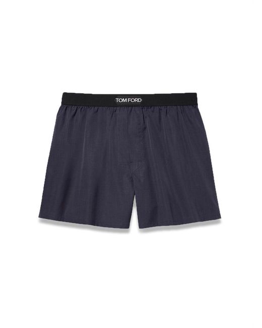 Tom Ford Blue Short With Logo for men