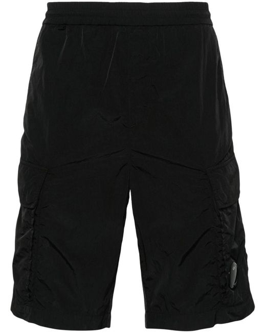 C P Company Black Chrome-R Cargo Shorts for men