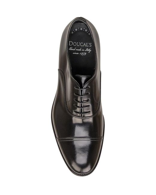 Doucal's White Oxford Shoes With Laces for men