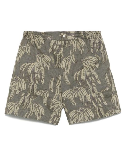 Jacquemus Gray Jacquard Pattern Shorts for men